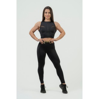 NEBBIA - Športový crop top s vysokou podporou 842 (black)