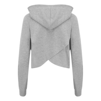 JUST COOL - Dámská crop mikina s kapucňou JC054 (sports grey)