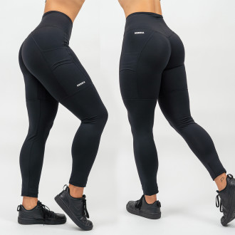 NEBBIA - Legíny s vysokým pásom LEG DAY GOALS 248 (black)