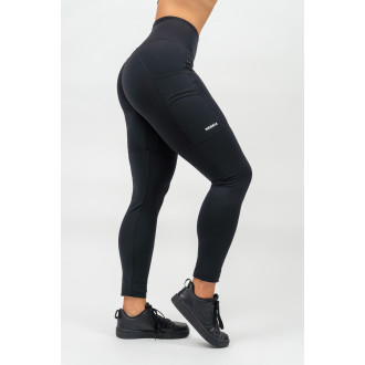 NEBBIA - Legíny s vysokým pásom LEG DAY GOALS 248 (black)