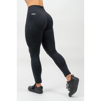 NEBBIA - Legíny s vysokým pásom LEG DAY GOALS 248 (black)