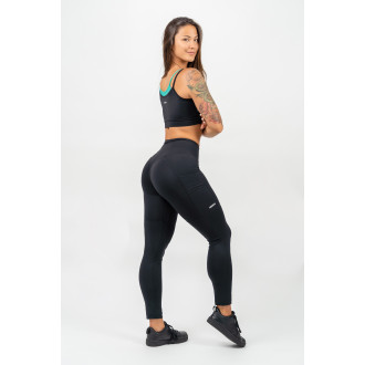 NEBBIA - Legíny s vysokým pásom LEG DAY GOALS 248 (black)