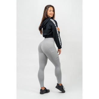 NEBBIA - Crop mikina s kapucňou ICONIC 254 (black)