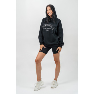 NEBBIA - Oversize mikina s kapucňou GYM RAT 256 (black)