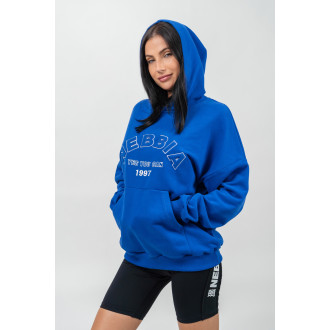 NEBBIA - Oversize mikina s kapucňou GYM RAT 256 (blue)