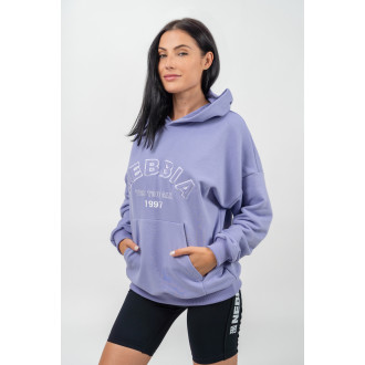 NEBBIA - Oversize mikina s kapucňou GYM RAT 256 (light purple)