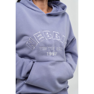 NEBBIA - Oversize mikina s kapucňou GYM RAT 256 (light purple)