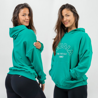 NEBBIA - Oversize mikina s kapucňou GYM RAT 256 (green)