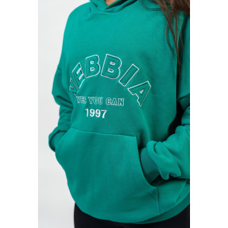 NEBBIA - Oversize mikina s kapucňou GYM RAT 256 (green)