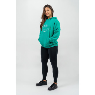 NEBBIA - Oversize mikina s kapucňou GYM RAT 256 (green)