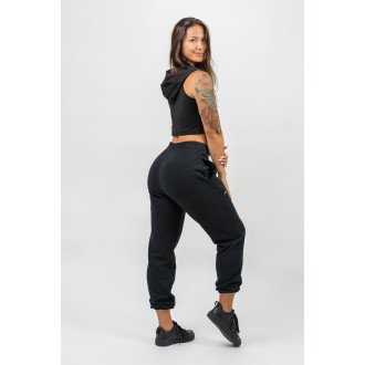 NEBBIA - Crop mikina bez rukávov MUSCLE MOMMY 258 (black)