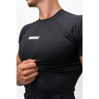 NEBBIA - Kompresné športové tričko pánske 339 (black)