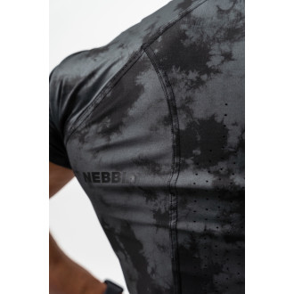 NEBBIA - Pánske maskáčové tričko funkčné 340 (black)