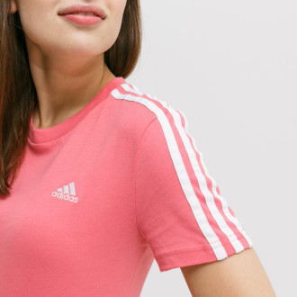 ADIDAS - Výpredaj dámske tričko Slim 3-STRIPES (hazy rose) GL0787