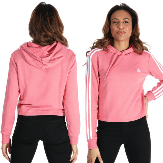 ADIDAS - Výpredaj crop mikina 3-Stripes (Hazy Rose) GM5585