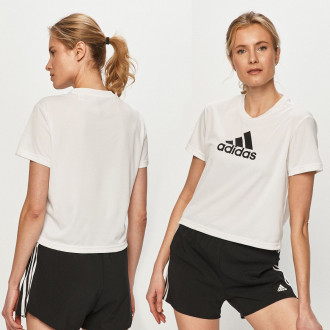 ADIDAS - Výpredaj crop tričko Big Logo dámske (biela) GM7196