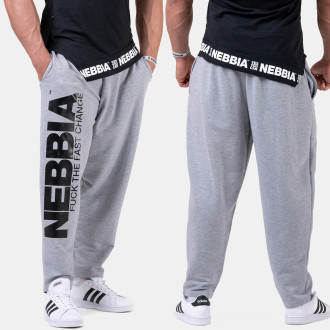 NEBBIA - Bodybuilding tepláky 186 (grey)