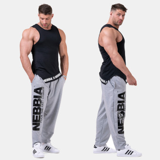 NEBBIA - Bodybuilding tepláky 186 (grey)