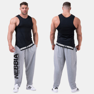 NEBBIA - Bodybuilding tepláky 186 (grey)