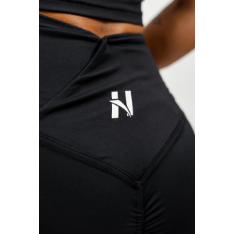 NEBBIA - Legínové šortky s vysokým pásom AGILE 475 (black)
