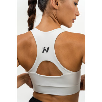 NEBBIA - Športová racer back podprsenka AGILE 471 (white)