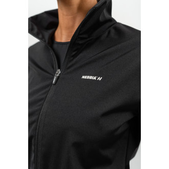 NEBBIA - Mikina na zips s odleskom SLEEK 481 (black)