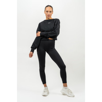 NEBBIA - Crop mikina GYM SPIRIT 483 (black)