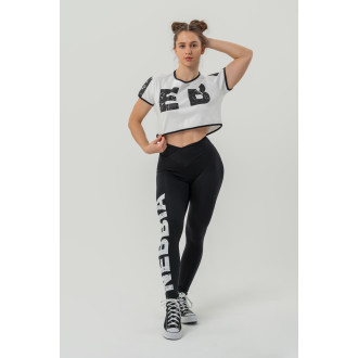 NEBBIA - Crop top tričko GAME ON 610 (white)