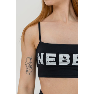 NEBBIA - Bandeau podprsenka BACK CHECK 612 (black)