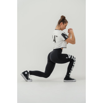 NEBBIA - Fitness legíny s vysokým pásom GLUTE CHECK 613 (black)