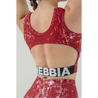 NEBBIA - Crop top tielko ROUGH GIRL 617 (red)