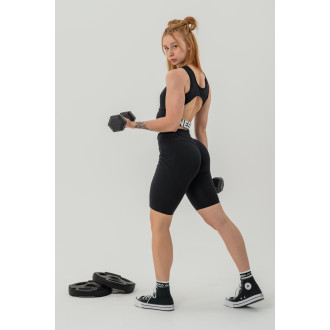 NEBBIA - Cyklistické šortky s vysokým pásom GYM THERAPY 628 (black)