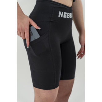NEBBIA - Cyklistické šortky s vysokým pásom GYM THERAPY 628 (black)