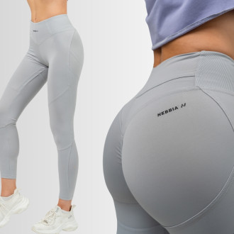 NEBBIA - Tvarujúce legíny s vysokým pásom GLUTE PUMP 247 (light grey)