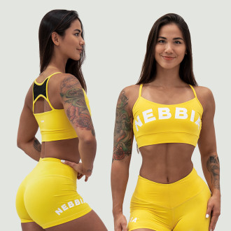 NEBBIA - Športová podprsenka GYM HERO 579 (yellolw)
