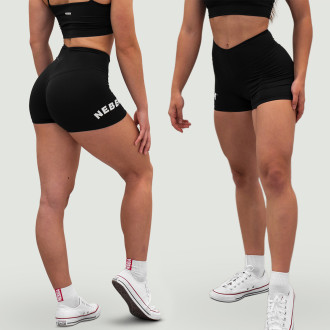 NEBBIA - Šortky s vysokým pásom GYM HERO 582 (black)