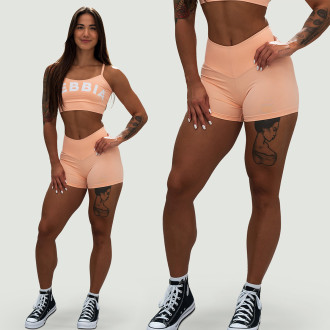 NEBBIA - Šortky s vysokým pásom GYM HERO 582 (salmon)