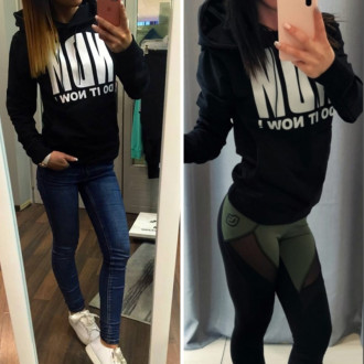NDN - Dámska športová mikina DO IT NOW X096 (čierna)