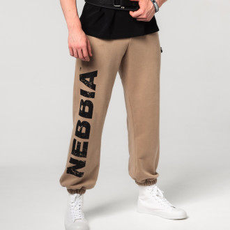 NEBBIA - Fitness tepláky pánske 365 (light brown)
