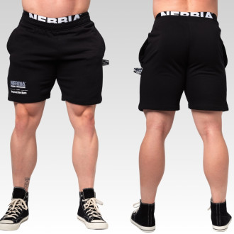 NEBBIA - Pánske teplákové kraťasy 352 (black)