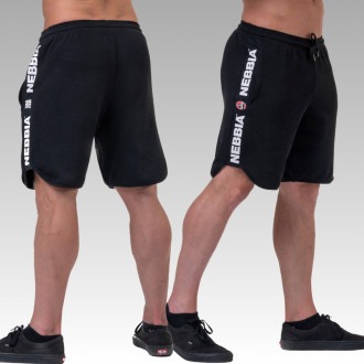 NEBBIA - Pánske fitness šortky s logom Mr. Olympia 195 (black)