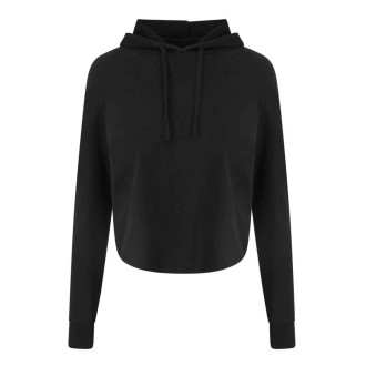 JUST COOL - Dámská crop mikina s kapucňou JC054 (black)