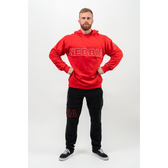 NEBBIA - Pánska mikina s kapucňou LEGACY 704 (red)