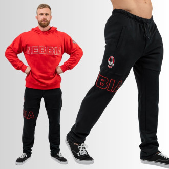 NEBBIA - Pánske tepláky s logom Mr.Olympia 705 (black)