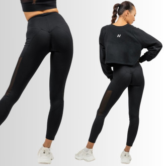 NEBBIA - Športové legíny s bočnou sieťkou 480 (black)