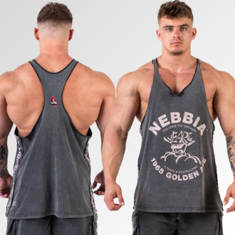 NEBBIA - Pánske tielko na cvičenie 791 (black)