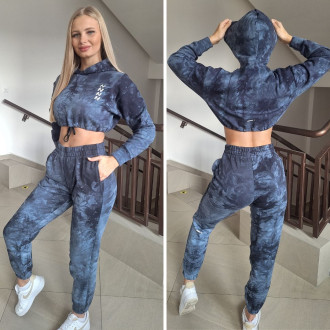 NEBBIA - Dámske batikované tepláky Re-fresh 590 (blue)
