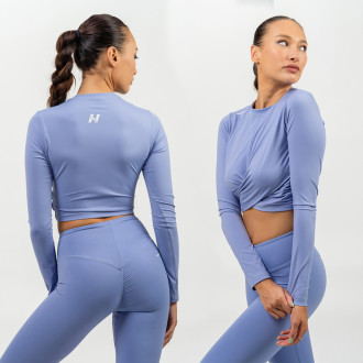 NEBBIA - Crop top s dlhým rukávom ELEVATED 468 (light purple)