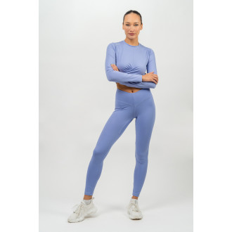 NEBBIA - Crop top s dlhým rukávom ELEVATED 468 (light purple)