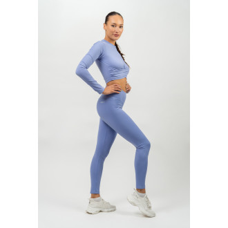 NEBBIA - Crop top s dlhým rukávom ELEVATED 468 (light purple)